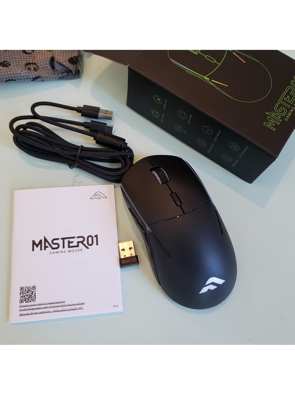 FFJ Master01 Tri-Mode Wireless RGB Gaming Mouse (Black)
